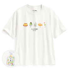 大人的圖鑑寬版印花T恤-15-女