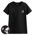 史努比系列竹節棉電繡T恤-女