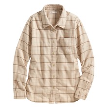 法蘭絨格紋襯衫-女