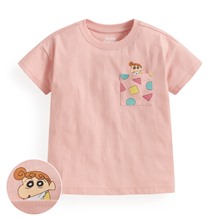 蠟筆小新竹節棉口袋印花T恤-童