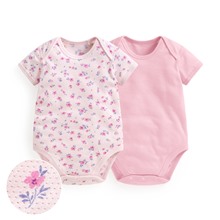純棉網眼印花包臀衣(2入)-Baby