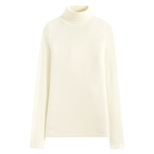 heatup無側縫羅紋高領長袖上衣-女