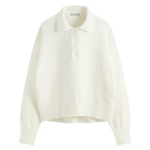 寬版polo領毛衣-女