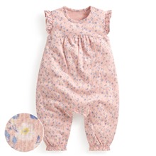 荷葉袖碎花連身衣-Baby