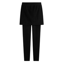 磨毛假兩件內搭褲-女