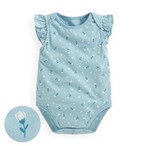 純棉荷葉袖印花包臀衣-Baby