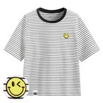 S.W.SMILEY®純棉寬版電繡T恤-女