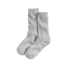 寬羅紋中筒襪-女