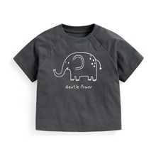 竹節棉寬鬆動物印花T恤-Baby