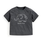 竹節棉寬鬆動物印花T恤-Baby