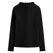 羅紋木耳邊小立領T恤-女