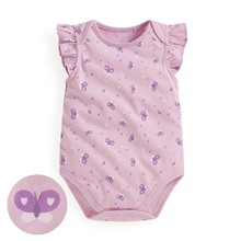 純棉荷葉袖印花包臀衣-Baby