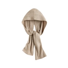 粗針織連帽披肩-女