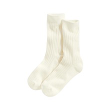 寬羅紋中筒襪-女