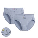 史努比系列棉質中腰內褲(2入)-女