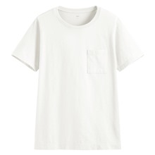 竹節棉口袋短袖T恤-女