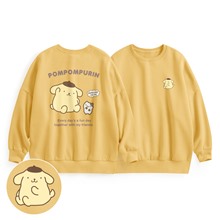 三麗鷗刷毛寬長版印花圓領衫-09-女