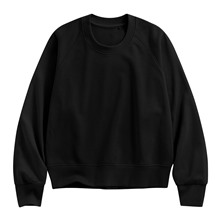 毛圈寬版休閒圓領衫-女