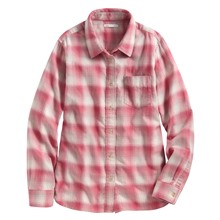 法蘭絨格紋襯衫-女