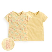 純棉網眼印花T恤(2入)-童