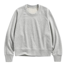 毛圈寬版休閒圓領衫-女