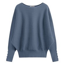 粗針寬版連袖毛衣-女