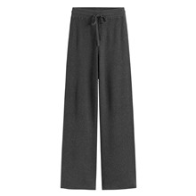 針織羅紋長褲-女