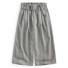 格紋寬褲-童
