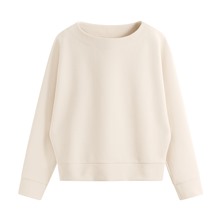 羅馬布連袖寬版上衣-女