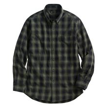 格紋長袖襯衫-男