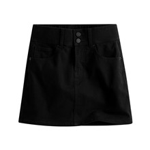 多色收腹牛仔連褲短裙-女