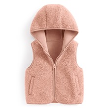 仿羊羔絨連帽背心-Baby