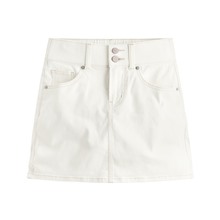 多色收腹牛仔連褲短裙-女