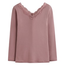 heatup蕾絲領八分袖上衣-女