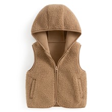仿羊羔絨連帽背心-Baby