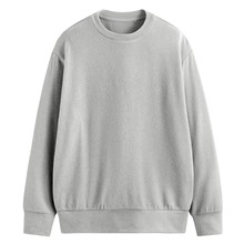 柔軟磨毛寬鬆圓領上衣-女