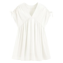 棉質抽繩造型上衣-女