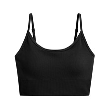 無縫Bra短版細肩帶背心-女