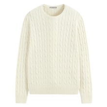 麻花圓領毛衣-女