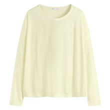 透膚寬鬆短版針織衫-女