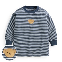 Miffy and Friends純棉條紋電繡上衣-童