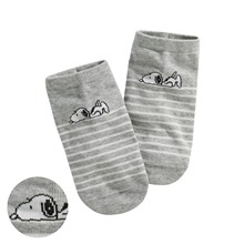 史努比系列條紋踝襪-女