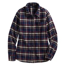 法蘭絨格紋襯衫-女