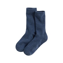 寬羅紋中筒襪-女