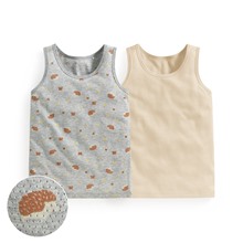 純棉網眼印花背心(2入)-童