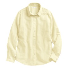 棉麻長袖襯衫-女