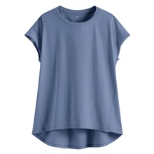 柔滑棉連袖抽皺上衣-女