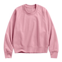 毛圈寬版休閒圓領衫-女