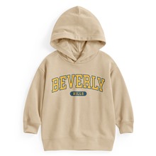 文字毛圈寬版印花連帽衫-05-童