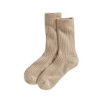 寬羅紋中筒襪-女